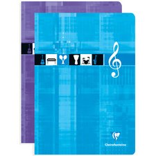 Cahier Musique piqué A4 48 pages Couleur aléatoire - Assortis