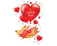 Carte de voeux 'I love you'