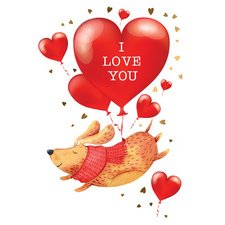Carte de voeux 'I love you'