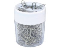 Distributeur de trombones avec aimant, blanc