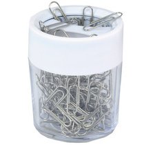 Distributeur de trombones avec aimant, blanc