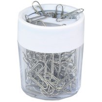 Verdeler van paperclips met magneet, wit