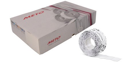 Étiquette pour étiqueteuse de prix, 22 x 12 mm, blanc