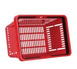 Panier à provisions avec poignées, 22 litres, rouge