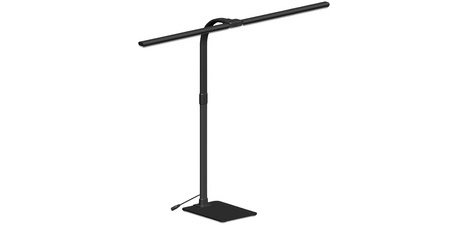Lampe de bureau à LED Novano, pied, noir