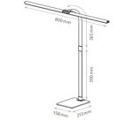 Lampe de bureau à LED Novano, pied, noir