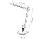 Lampe de bureau à LED Beam, pied, gris foncé