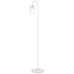 Staande lamp met oplaadbare LED-lamp Flare bubble, mat wit