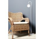 Lampadaire à LED rechargeable Flare bubble, blanc mat