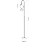 Lampadaire à LED rechargeable Flare bubble, blanc mat