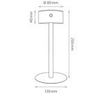 Lampe de bureau à LED rechargeable Flare ombre, blanc