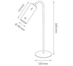 Bureaulamp met oplaadbare LED Flare spot, wit