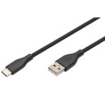 Câble USB 2.0 silicone, USB-C - USB-A, 0,5 m