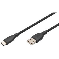 Câble USB 2.0 silicone, USB-C - USB-A, 1,0 m