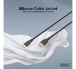 Câble USB 2.0 silicone, USB-C - USB-A, 0,5 m