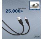 Câble USB 2.0 silicone, USB-C - USB-A, 0,5 m