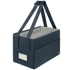 Sacoche Desk Sharing, en tissu, gris velours