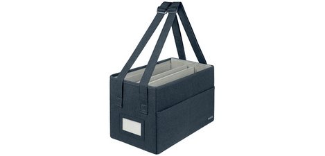 Sacoche Desk Sharing, en tissu, gris velours