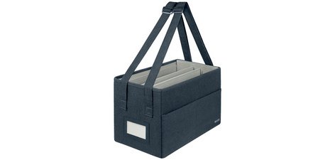 Sacoche Desk Sharing, en tissu, gris velours