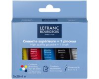 Gouache, étui carton de 5 tubes de 20 ml