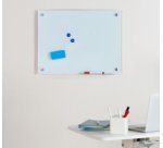Tableau magnétique en verre, (L)600x(H)450mm, blanc