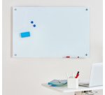 Tableau magnétique en verre, (L)900x(H)600mm, blanc