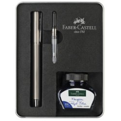 FABER-CASTELL Set d'écriture NEO Slim Acier, mat