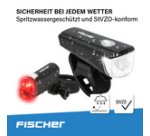 Kit d'éclairage LED pour vélo, à piles, 20 lux