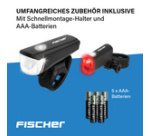 Kit d'éclairage LED pour vélo, à piles, 20 lux