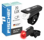 Kit d'éclairage LED pour vélo, à piles, 20 lux