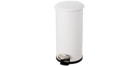 Prullenbak met pedaal 'the zinc', 12 liter, wit