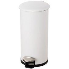 Prullenbak met pedaal 'the zinc', 12 liter, wit