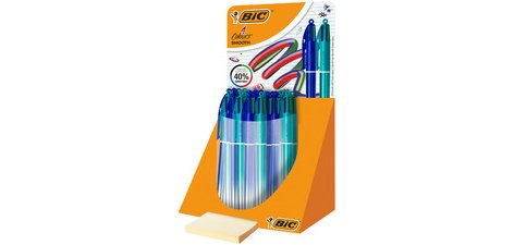 BIC Stylo à bille 4 Colours Smooth Gradient, présentoir