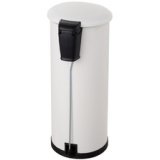 Poubelle à pédale 'the zinc', 20 litres, blanc