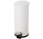 Poubelle à pédale 'the zinc', 30 litres, blanc