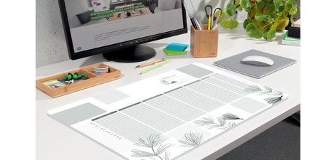 Sous-mains bloc papier 'Weekly Planner Nature'