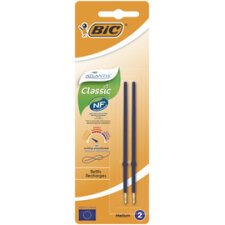 BIC Recharge pour stylo à bille Atlantis Classic, M, noir