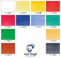 ROYAL TALENS Van Gogh Kit d'aquarelle, set de 12