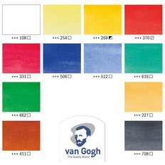 ROYAL TALENS Van Gogh Kit d'aquarelle, set de 12