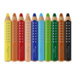 FABER-CASTELL Crayon de couleur Grippy, étui carton de 6