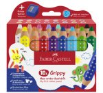 FABER-CASTELL Crayon de couleur Grippy, étui carton de 6