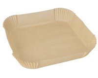 Voorgesneden bakpapier, 230 x 230 x 45 mm, bruin