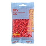 Hama Perles à repasser midi, sachet, rouge moyen