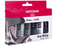 ROYAL TALENS Acrylverf AMSTERDAM, grijze set