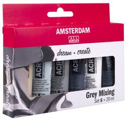 ROYAL TALENS Acrylverf AMSTERDAM, grijze set