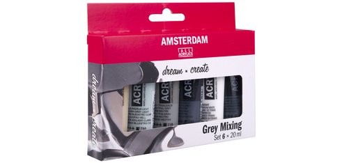 ROYAL TALENS Peinture acrylique AMSTERDAM, set de gris