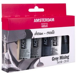 ROYAL TALENS Peinture acrylique AMSTERDAM, set de gris