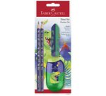 FABER-CASTELL Kit d'écriture Dino, 4 pièces, bleu