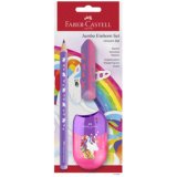 FABER-CASTELL Kit d'écriture Licorne Jumbo, 3 pièces, violet