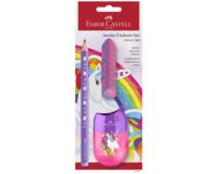 FABER-CASTELL Kit d'écriture Licorne Jumbo, 3 pièces, violet